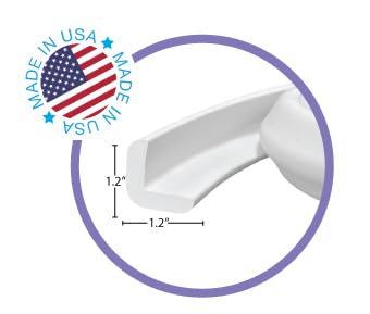 Kidkusion Baby Proof Edge Guards for Safety | Made in The USA | 32 Feet | Off White | Edge Protectors for Furniture, Tables, Fireplaces | Heavy Duty Tape Included
