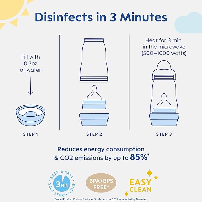 MAM Easy Start Anti-Colic Baby Bottle 9 oz, Medium Flow, Breastfeeding-Like Silicone Nipple Bottle, Reduces Colic, Gas, & Reflux, Easy-to-Clean, BPA-Free, Vented Baby Bottles for Newborns, 2+ Months