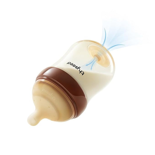 Thyseed PPSU Natural Anti-Colic Baby Bottles | Newborn Breast Like Nursing Bottle for Breastfed Babies with Nipple(1-2 Months),5oz,1pack