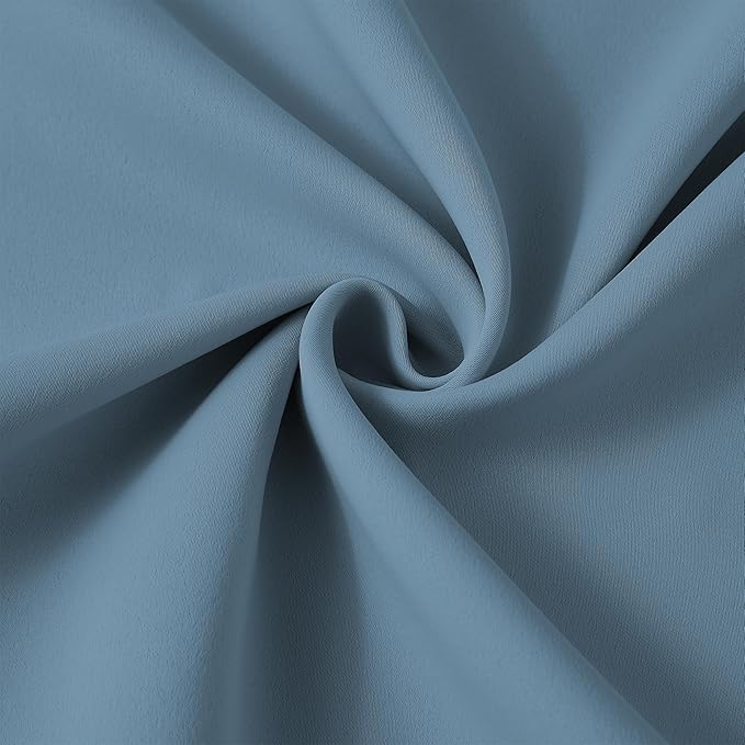 KEQIAOSUOCAI Stone Blue Pinch Pleat Curtain Blinds 102 Inches Long, Living Room Dark Out Draperies, Energy Saving Long Curtains for Boys Room Laundry Room, Set of 2, 40 inches x 102 inches