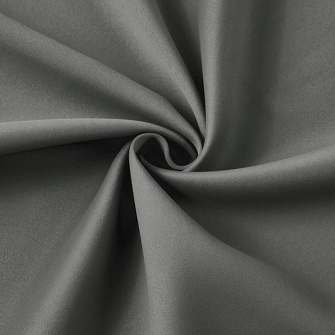 KEQIAOSUOCAI Wide Width Window Curtains 100 x 84 Inches Long, Vertical Accordion Style Pinch Pleat with Hooks Pleated Room Divider for Traverse Rod 100 x 84-2 Panels, Grey